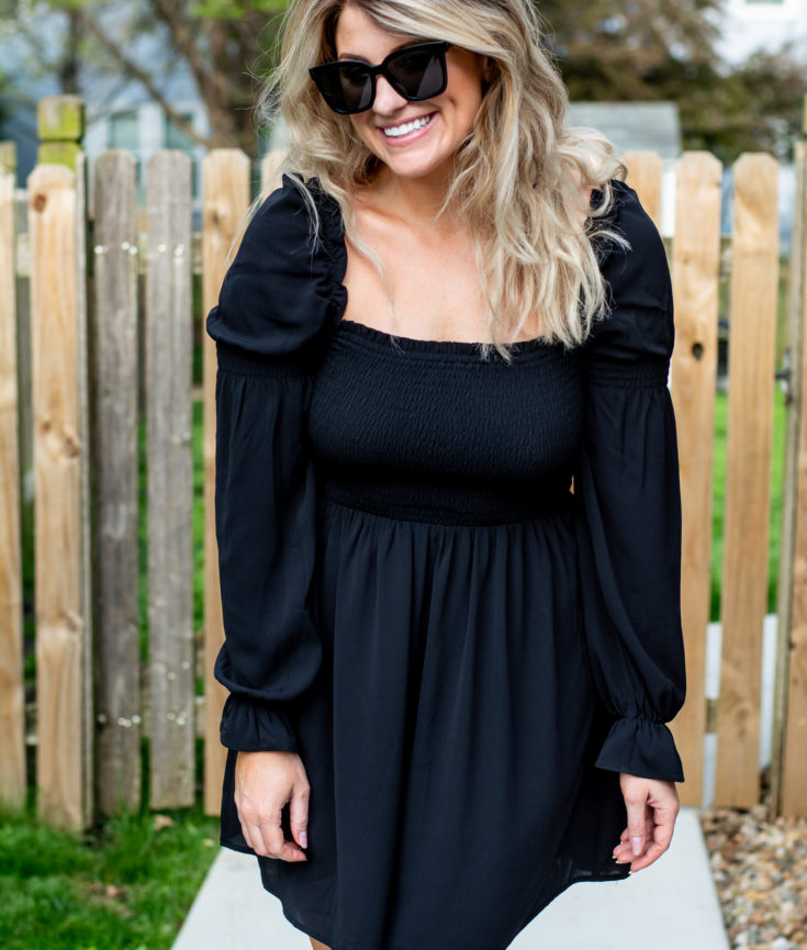 Little Black Smocked Dress.